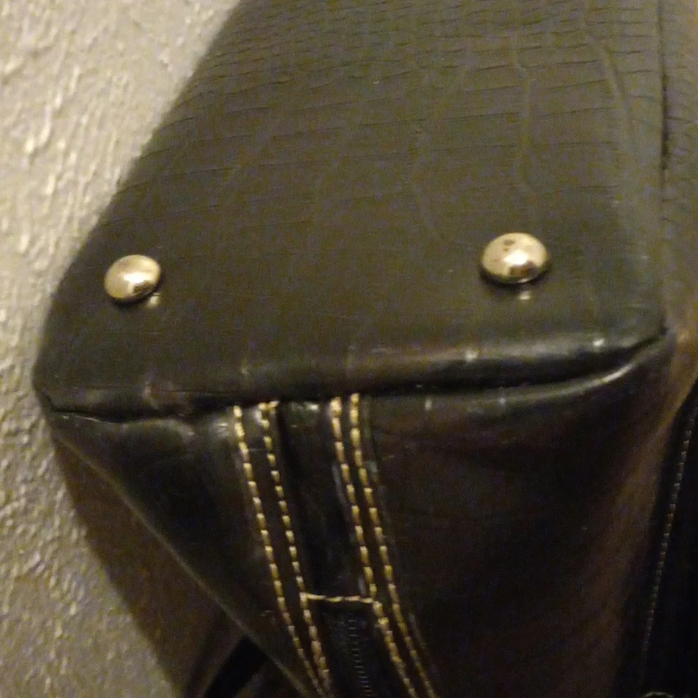 Black Croc Laptop Bag